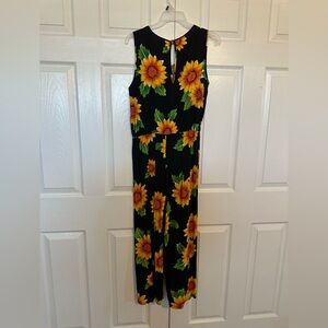 Floral Black Jumpsuit